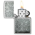 thumbnail image 3 of Zippo Vines Design Street Chrome Pocket Lighter, 3 of 6
