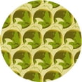 thumbnail image 1 of Ahgly Company Machine Washable Indoor Round Transitional Dark Yellow Green Area Rugs, 5' Round, 1 of 7