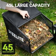 Steelite 2x21V 15-Inch Cordless Dethatcher and Scarifier with Brushless Motor, 2-in-1 Battery Powered Dethatcher with Removable 11.9-Gallon Collection Bag and 2 x 4.0 Ah Batteries