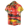 thumbnail image 6 of UVEASISHA Men's Big and Tall Hawaiian Shirt Button Down Casual Floral Shirts Summer Short Sleeve Regular Fit Aloha Shirt Tropical Beach Vacation Shirts Red XL, 6 of 6