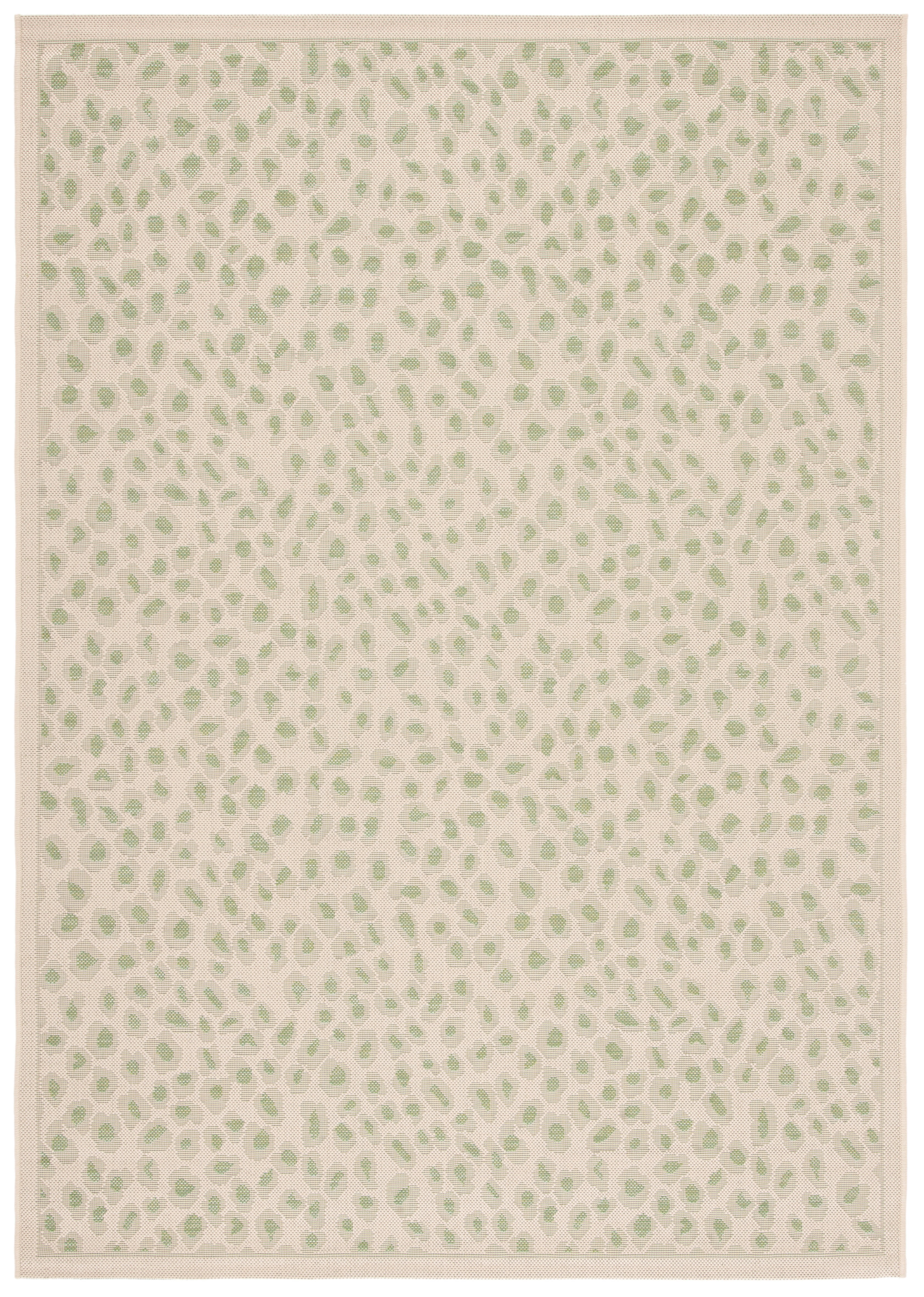 Safavieh Courtyard Camille Spotted Indoor/Outdoor Area Rug, Beige/Green, 4' x 5'7"
