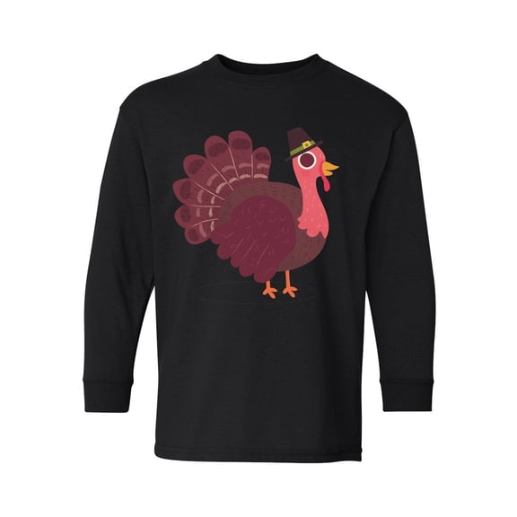 Awkward Styles Thanksgiving Youth Sweatshirt Pink Turkey Crewneck Tee for Kids