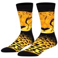 thumbnail image 4 of ODD SOX – Cheetah Face Animal Novelty Crew Socks – Unisex Size Large – Comfy Cotton Blend – Fast, 4 of 6