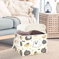 thumbnail image 3 of Yayeee Collapsible Cube Storage Bin with Lid Fabric Closet Decorative Basket with Handles, Halloween Black Pumpkins, 3 of 7