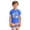 Blue, variant on Toddler Swimsuit Boy Size 2-3Y Palm Tree Surfboard Print Short Sleeve Swimsuit Top Swim Bottoms 2 Piece Boys Bathing Suit