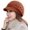 Dark Orange, variant on Women Winter Warm Knit Hat Wool Snow Ski Caps with Visor