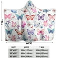 thumbnail image 3 of Mushroom Moth Hooded Blanket Wearable Hooded Blanket Cover Blanket Shawl Warm Robe Shawl Blanket Is Perfect For Bed And Couch Travel And Also A Great Surprise For The Holidays 60"x80" For Adults, 3 of 6