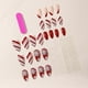 thumbnail image 2 of Rosarden 24Pcs Christmas False Nails - Almond Press on Nails - Red White Fake Nails with Snowflake - Xmas Full Cover Acrylic False Nails with Jelly Ad, 2 of 4
