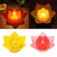 thumbnail image 5 of Inicio Shenghui Decoración Adornos Crystal Lotus Tea Light Candelabro rojo Sunnimix Luz de vela flotante LED, 5 of 8