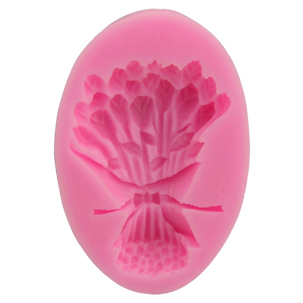 Molde de silicona para tartas con forma de ramo de flores, ideal para hacer fondant, mousse, postres y chocolate (rosa)