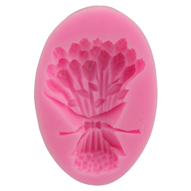 Molde de silicona para tartas con forma de ramo de flores, ideal para hacer fondant, mousse, postres y chocolate (rosa)