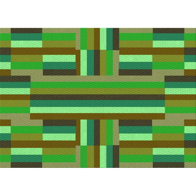 Ahgly Company Machine Washable Indoor Rectangle Transitional Antique Bronze Green Area Rugs, 7' x 9'