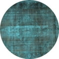 thumbnail image 1 of Ahgly Company Indoor Round Persian Light Blue Traditional Area Rugs, 8' Round, 1 of 4