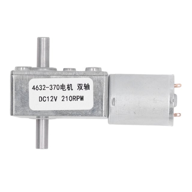 Motor De Engranaje Helicoidal De Doble Eje DC12V, Micromotor Eléctrico De Doble Eje, Motor De Reducción De Metal Completo Para Ventana, Motores De Ventilador
