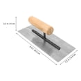 thumbnail image 2 of WASHWEPE 2-Pack 8.1 Inch Stainless Steel Flat Trowel Set for Masonry, Concrete, and Construction Work, 2 of 8