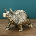 thumbnail image 4 of Ohmyroo Alloy Copper Plated Ashtray With Lid Odor Preventing Decorative Piece For Home Interior Styling, 4 of 9