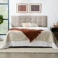 thumbnail image 2 of Rest Haven Eugene Square Tufted Upholstered Headboard, Twin/Twin XL, Beige, 2 of 10