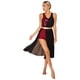 thumbnail image 4 of Traje de patinaje artístico para mujer, vestido de baile lírico con lentejuelas brillantes, vestido de baile de graduación con cuello en V y tirantes anchos para los hombros, Ropa de baile, 4 of 5