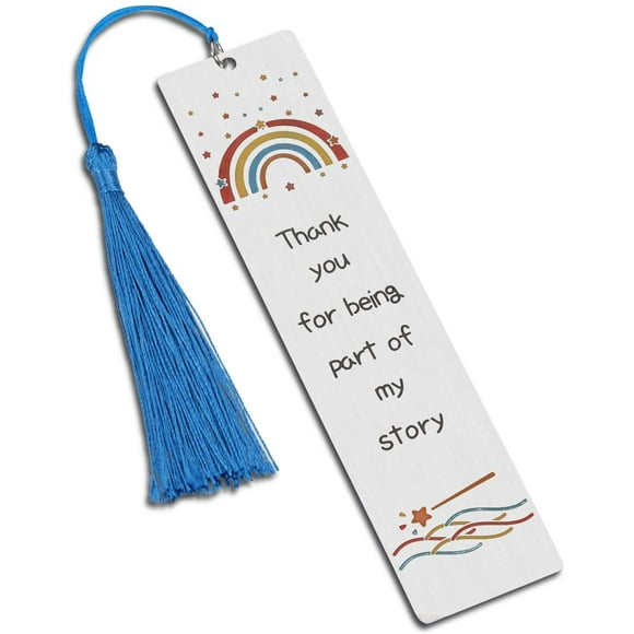 Teacher Gifts Thank You Gift for Women Men Bookmark with Tassel for Book Lover Teacher Coworker Friends Female