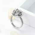 thumbnail image 2 of Rose Flower Cremation Urn Ring for Ashes for Women Urn Rings Memorial Jewelry Human / Pet Stainless Steel Ash Holder Loved Ones Funeral Keepsake Gift NO.6-NO.10, 2 of 7