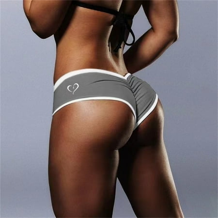 Hamky Boxer Briefs Womens Underwear Yoga Ladies High Waist Solid Shorts Stretch Underpants Hip Running Fitness Yoga Pants Cotton Underwear Seamless Underwear Grey L