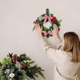 thumbnail image 6 of 12 Inch Artificial Pine Leaf Christmas Front Door Wreath, Pre-Decorated Holiday Wreath with Balls, Bows & Berry Clusters, Indoor & Covered Porch Entryway Christmas Hanging Decor, 1 Pc, 6 of 6