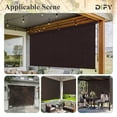 thumbnail image 6 of DIFY 6' x 6' Outdoor Roller Shade, Cordless Patio Blinds for Porch Pergola Balcony Deck Windows, Chocolate, 6 of 7