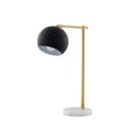 thumbnail image 2 of Posh Living Kendric Table Lamp 5ft Power Cord Marble Stone Base Black, 2 of 9