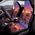 thumbnail image 4 of POLERO Tropical Sunset Palm Print Car Seat Covers Polyester Waterproof Easy to Install Car Seat Protectors for Automobile, 4 of 12