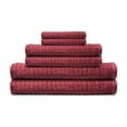 thumbnail image 2 of Lintex Linens Textured 6-piece Combed Cotton Bath Towel Set Taupe, 2 of 5