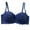 Blue, variant on Joau Women's Underwire Shaping Bra, Floral Lace Comfort Supportive Bras Full Coverage Lightly Lined T-Shirt Bra Lifting and Smoothing Bralettes Everyday Bra