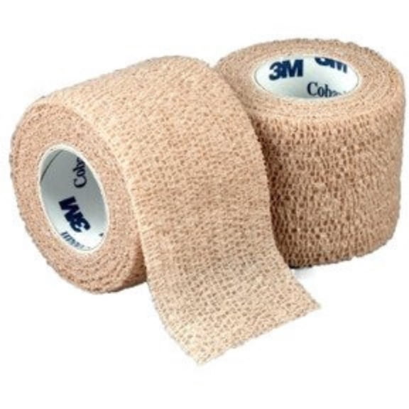Cohesive Bandage 3M Coban 1" X 5 Yard Standard Compression Selfadherent Closure Tan NonSterile