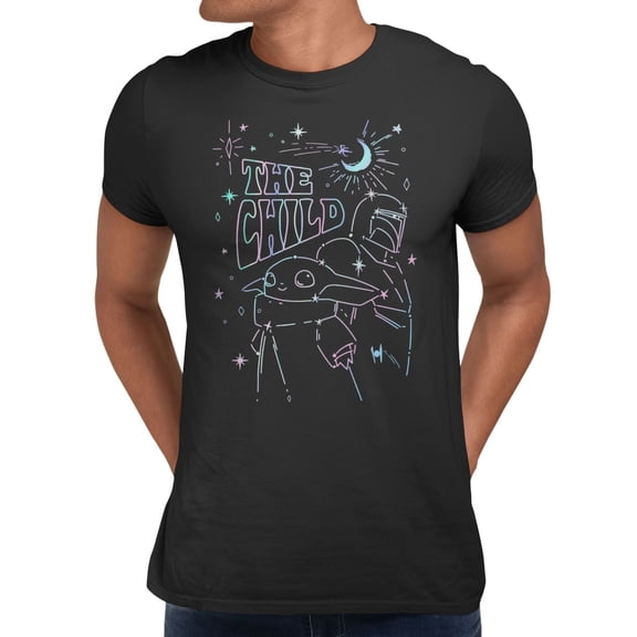 Star Wars Men's The Child Oil Slick Drawing T-Shirt (Black, S-XXXL)