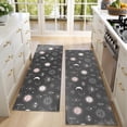 thumbnail image 4 of Kitchen Rugs Sets Of 2,Dark Grey Mystical Pattern Anti Fatigue Kitchen Mat Rugs Non Slip Washable,Decorative Kitchen Floor Mats for Kitchen,Sink,Laundry,17"X47", 4 of 5