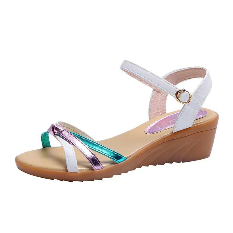 Vedolay Women Espadrilles Platform Wedge Sandals Open Toe Strap Strappy Sandals Summer Beach Slip On Slippers Slide Sandals 