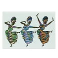 thumbnail image 1 of African Cutting Board, Dance Performed by Women in Traditional Dresses, Decorative Tempered Glass Cutting and Serving Board, Large Size, Multicolor, by Ambesonne, 1 of 1