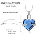 thumbnail image 2 of Pet Cremation Jewelry for Ashes Best Friend Heart Shape Memorial Urn Necklace Stainless Steel Crystal Pendant Ashes Holder Urn Keepsake, 2 of 6