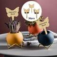 thumbnail image 2 of Etiquetas de plantas Zulema Set de 30 piezas de madera con mariposas, 2 of 6
