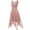 DT-Pink, variant on Women's Sleeveless Lace Dress-Asymmetric Hem-Polyester Blend-for Date Night/Party-Elegant Asymmetric