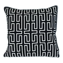 HomeStock Medieval Majesty Transitional Geometric Design 20" x 20" Square Throw Pillow, Modern Decorative Pillow for Living Room Sofas and Couches-Color:Black