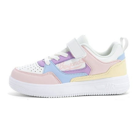 

Boys Girls Skate Shoes Color Block Comfy Hook And Loop Outdoor Walking Shoes For Toddler Children Kids Sneakers Spring And Summer