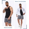 thumbnail image 6 of MANIFIQUE 2 Packs Gynecomastia Compression Shirts for Men - Sleeveless Slimming Undershirts Tummy Control and Body Shaper Tank Top, 6 of 7