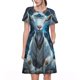 thumbnail image 1 of Disketp Forest Meditating Goat para Vestido de Manga Corta para Mujeres, Vestidos de Verano para Mujeres, Casual y Holgado para la Playa, 1 of 6