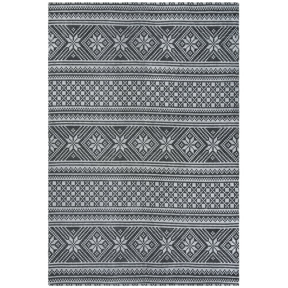 SAFAVIEH Cedar Brook Lynette Southwestern Cotton Area Rug, Black/Ivory, 2'3" x 4'