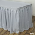 thumbnail image 4 of Efavormart 17ft Silver Accordion Pleat Polyester Table Skirt for Kitchen Dining Catering Wedding Birthday Party Decorations Events, 4 of 4