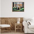thumbnail image 3 of Stupell Industries Fox in Forest Trees Animals Painting Brown Floater Framed Canvas Art Print Wall Art, 31 x 25, 3 of 10