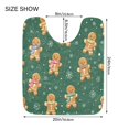 thumbnail image 2 of U-Shaped Toilet Mat Plush Bathroom Rug Mat Non Slip Bathroom Mats Gingerbread Christmas Theme Pattern, 2 of 5