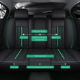 thumbnail image 5 of Maidao Car Seat Covers Full Set for Mercedes-Benz for ML300 1998-2016 5 Seats Compatible Airbag Waterproof Premium Leather Front and Back Seat Protectors Black and Green, 5 of 9