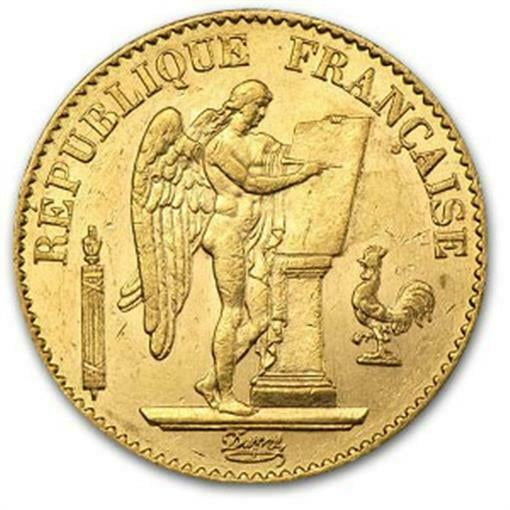 20 Francs Gold Coin Lucky Angel 0.1867 oz Avg Cir - Random Year