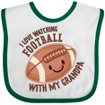 thumbnail image 3 of Inktastic I Love Watching Football with My Grandpa Boys or Girls Baby Bib, 3 of 4